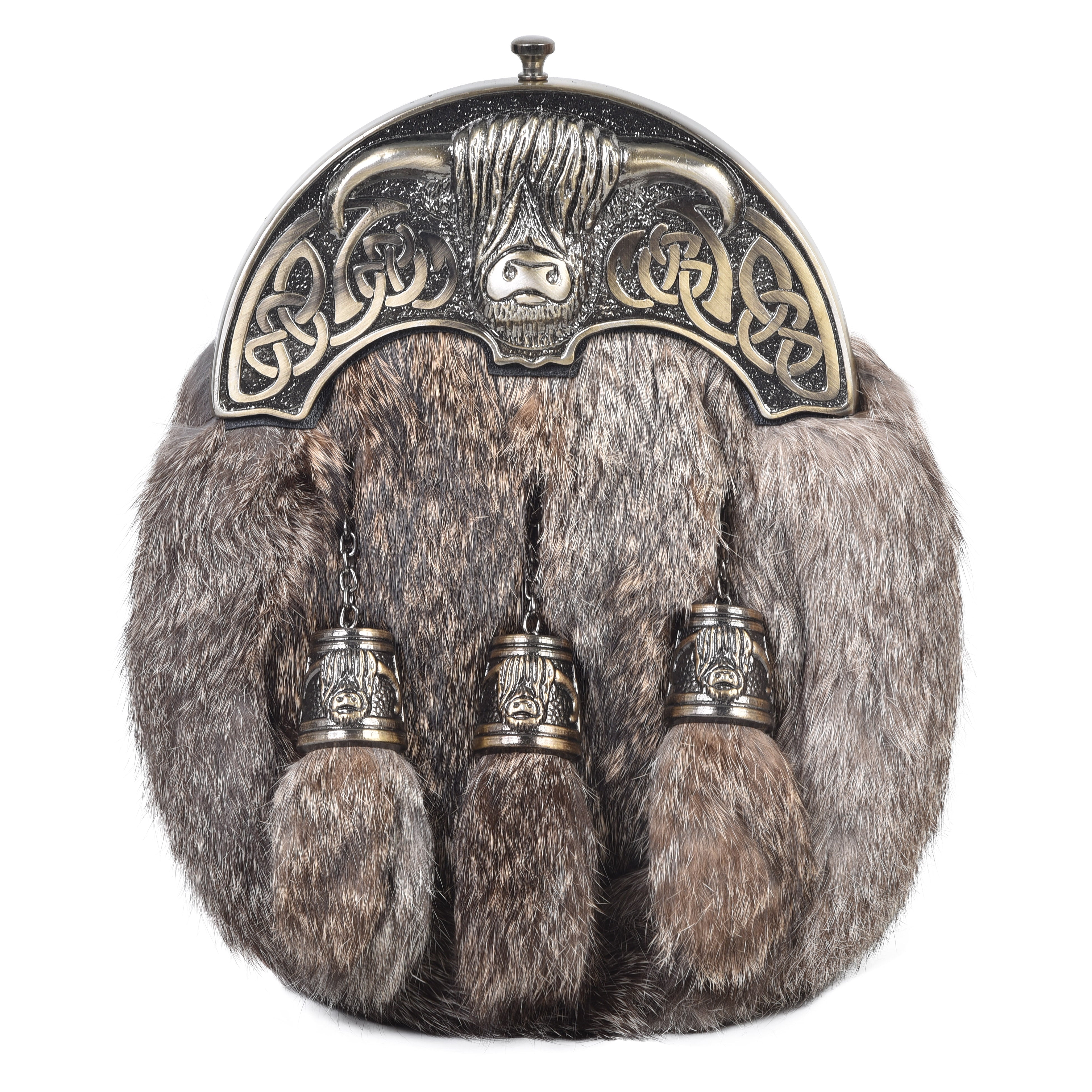 Premium Leather Sporran for Men - Ideal Kilt Accessories for Men, Scottish Kilt Sporran with Chain Belt Art # 2