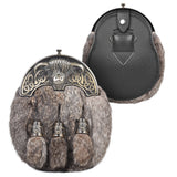 Premium Leather Sporran for Men - Ideal Kilt Accessories for Men, Scottish Kilt Sporran with Chain Belt Art # 2