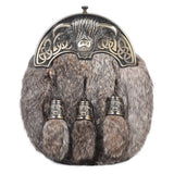 Premium Leather Sporran for Men - Ideal Kilt Accessories for Men, Scottish Kilt Sporran with Chain Belt Art # 2