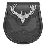 Premium Leather Sporran for Men - Ideal Kilt Accessories for Men, Scottish Kilt Sporran with Chain Belt Art # 6