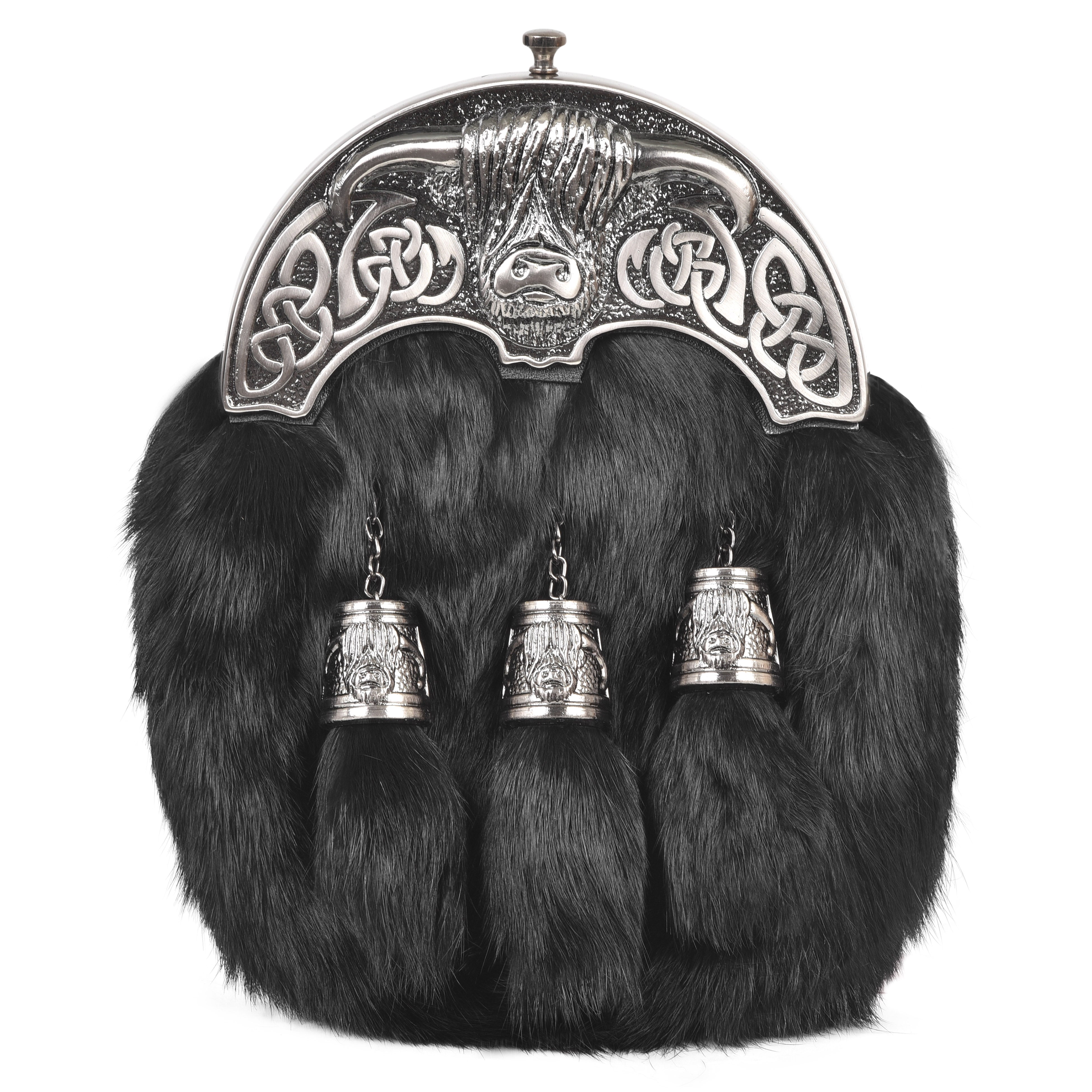 Premium Leather Sporran for Men - Ideal Kilt Accessories for Men, Scottish Kilt Sporran with Chain Belt Art # 4