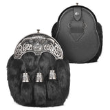 Premium Leather Sporran for Men - Ideal Kilt Accessories for Men, Scottish Kilt Sporran with Chain Belt Art # 4