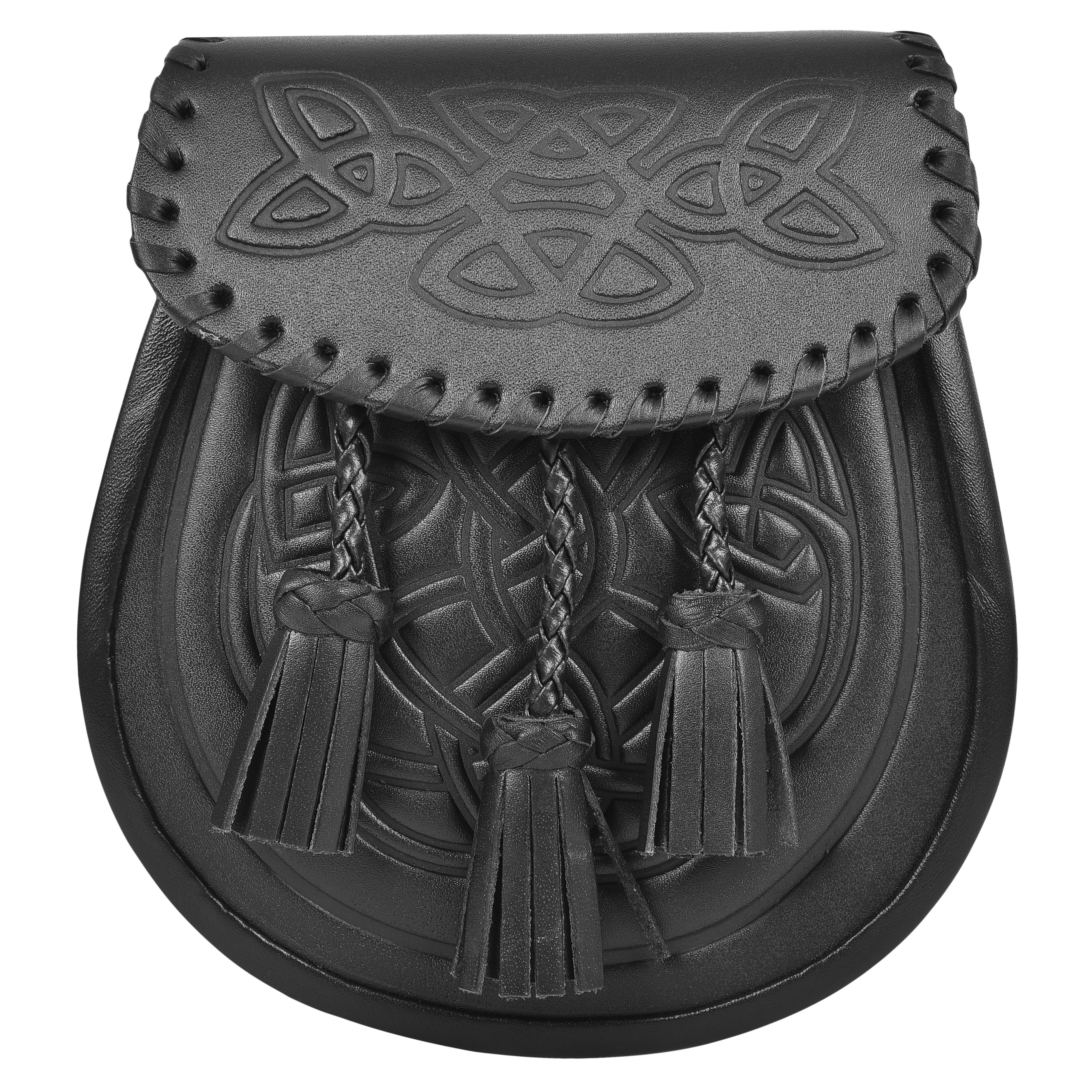 Premium Leather Sporran for Men - Ideal Kilt Accessories for Men, Scottish Kilt Sporran with Chain Belt Art # 5