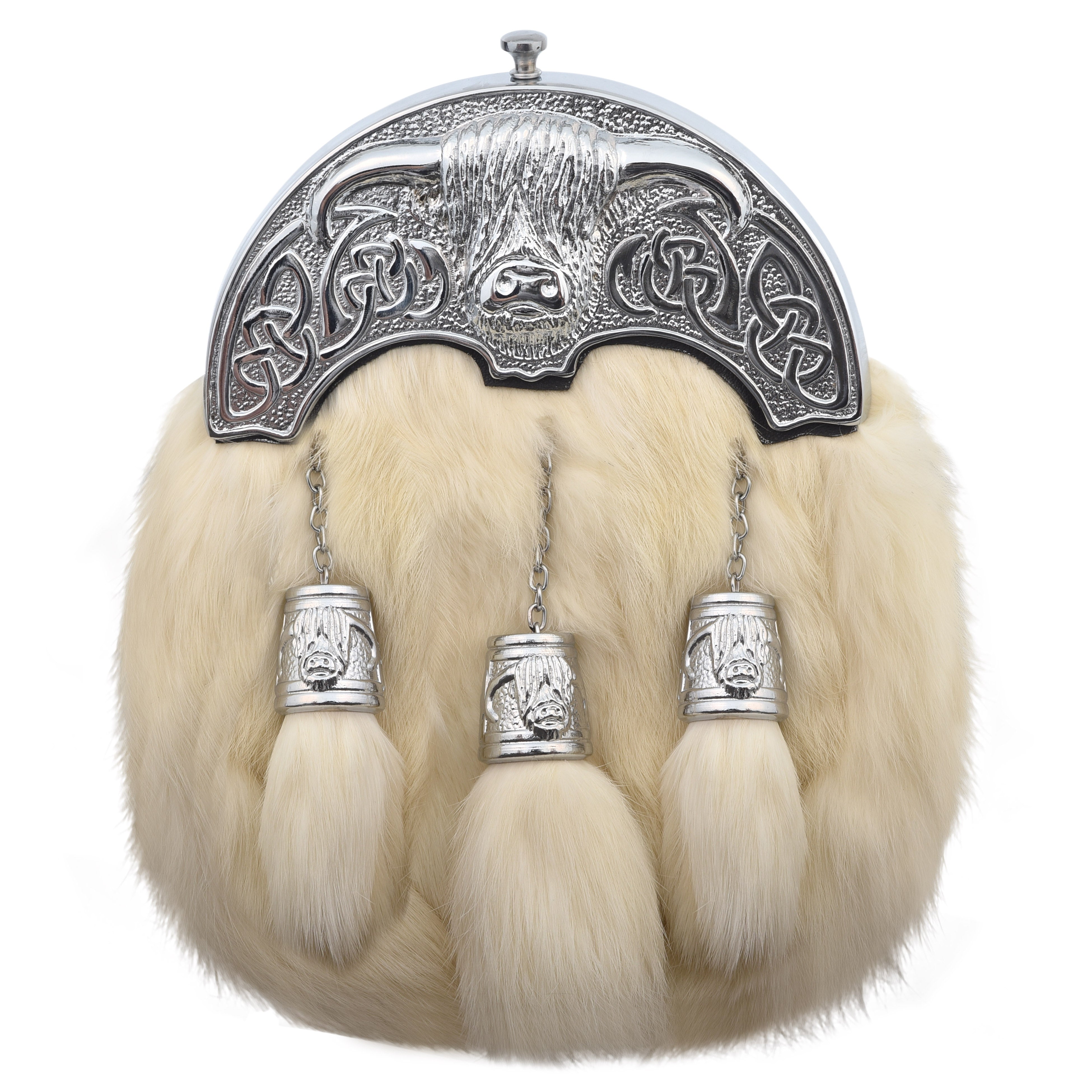 Premium Leather Sporran for Men - Ideal Kilt Accessories for Men, Scottish Kilt Sporran with Chain Belt Art # 3