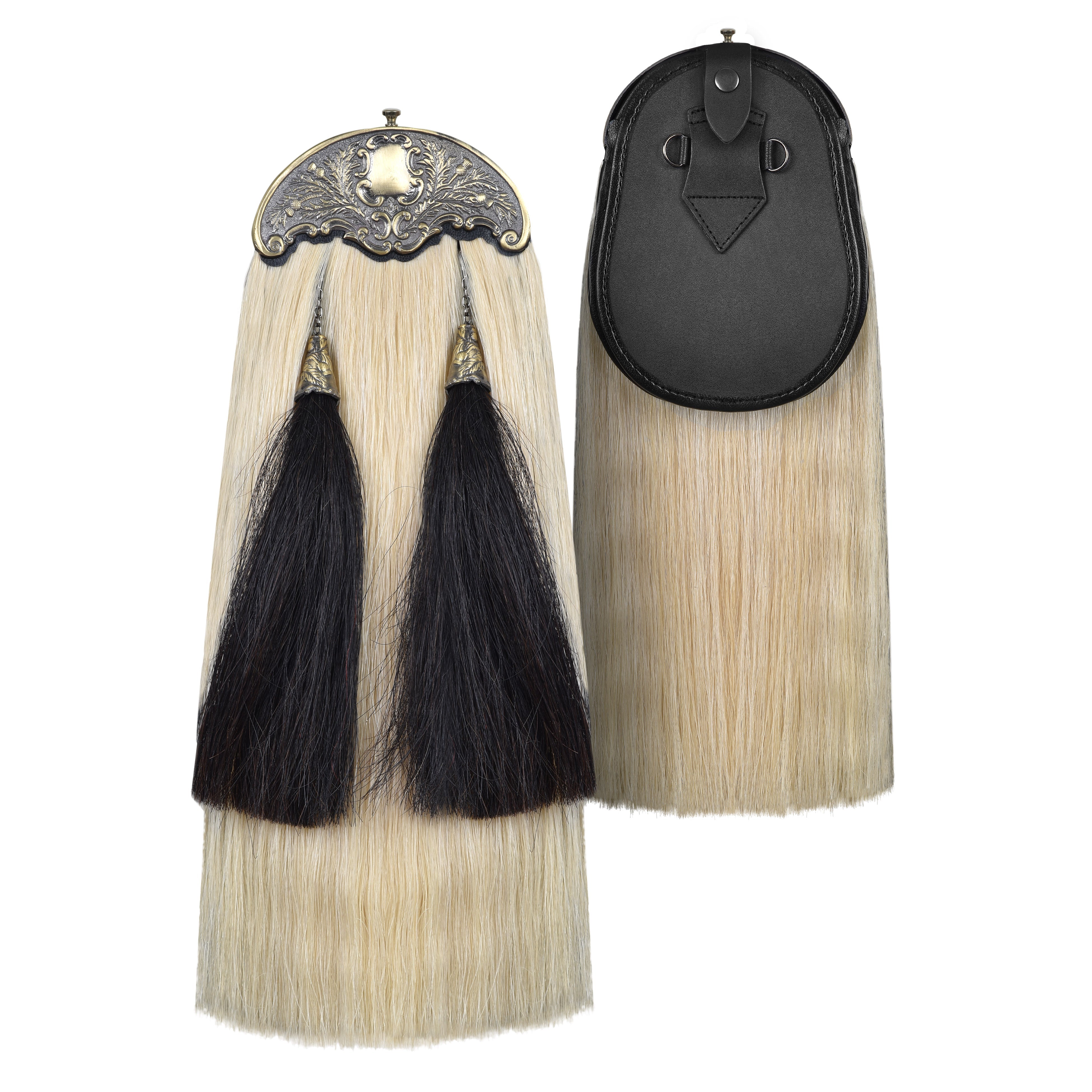 Premium Leather Sporran for Men - Ideal Kilt Accessories for Men, Scottish Kilt Sporran with Chain Belt Art # 11