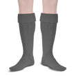 Scottish Bubbles Kilt Hose for Men, Ribbed Socks for USA Shoe Sizes - Light Grey