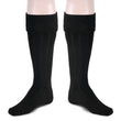 Scottish Square Kilt Hose for Men, Ribbed Socks for USA Shoe Sizes - Black