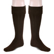 Scottish Square Kilt Hose for Men, Ribbed Socks for USA Shoe Sizes - Brown