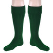 Scottish Square Kilt Hose for Men, Ribbed Socks for USA Shoe Sizes - Green