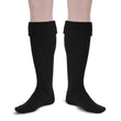 Scottish Bubbles Kilt Hose for Men, Ribbed Socks for USA Shoe Sizes - Black