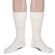 Scottish Bubbles Kilt Hose for Men, Ribbed Socks for USA Shoe Sizes - White