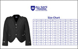 Scottish Blue Argyle Kilt Jacket With Waistcoat/Vest - Sizes 36"- 54"