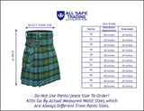 Scottish Men's Modern Gunn Ancient 16oz Tartan Pockets Utility Kilt, Cargo Kilt