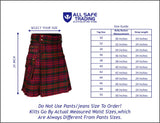 Scottish Men's Modern Macdonald 16oz Tartan Pockets Utility Kilt, Cargo Kilt