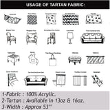 Scottish 16oz Tartan Plaid Fabric By The Yard - Gordon Tartan