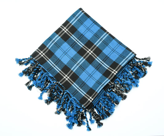 Scottish Men's Kilt Tartan Fly Plaid - Blue Ramsay