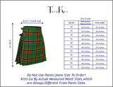 Tara Murphy Tartan Kilt sizes