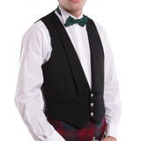 Prince Charlie Black Kilt Waistcoat/Vest - Scottish Elegance for All Your Formal Occasions