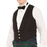 Prince Charlie Black Kilt Waistcoat/Vest - Scottish Elegance for All Your Formal Occasions