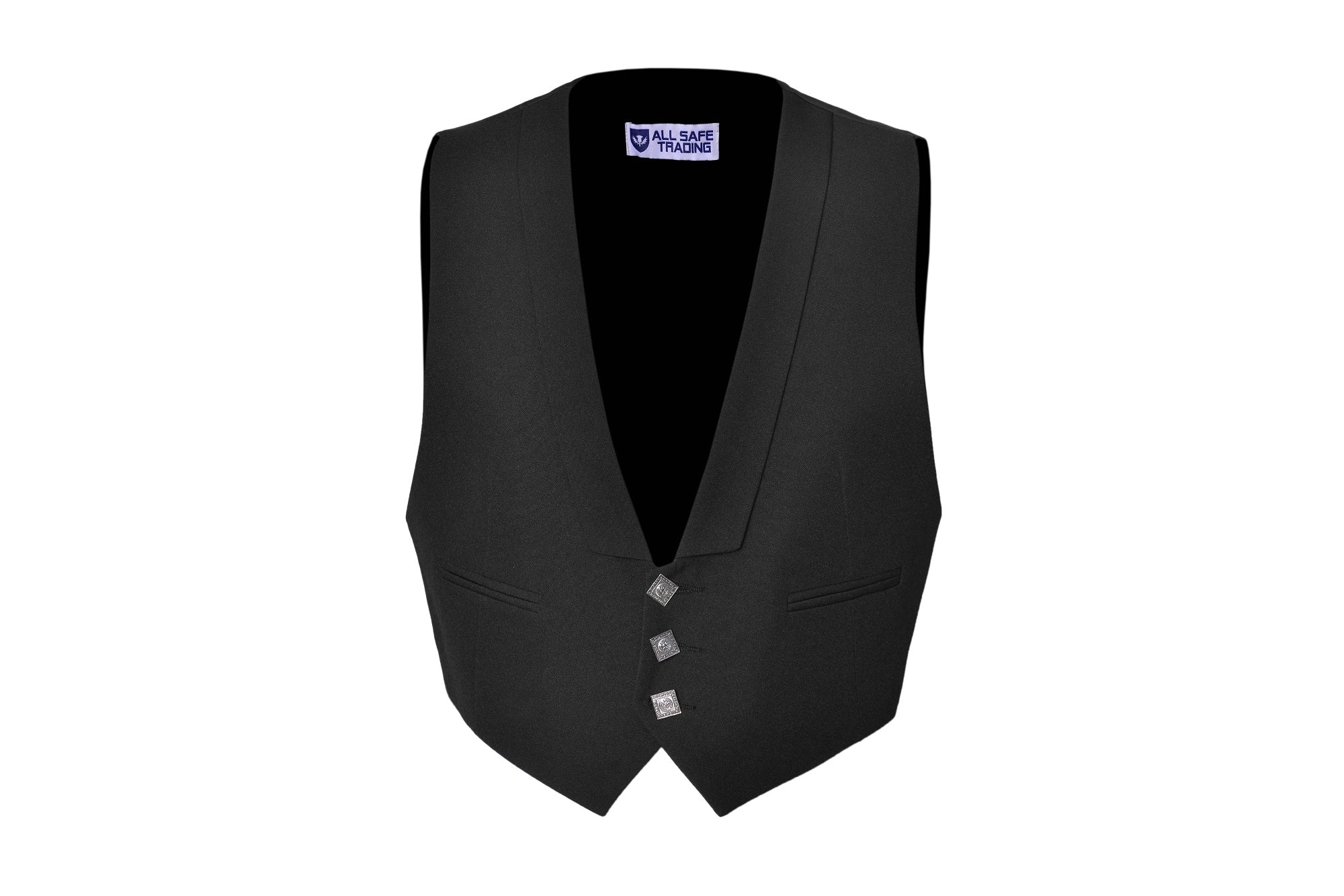 Prince Charlie Black Kilt Waistcoat/Vest - Scottish Elegance for All Your Formal Occasions