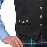 Scottish Argyle 5 Buttons Kilt Flaps Waistcoat/Vest