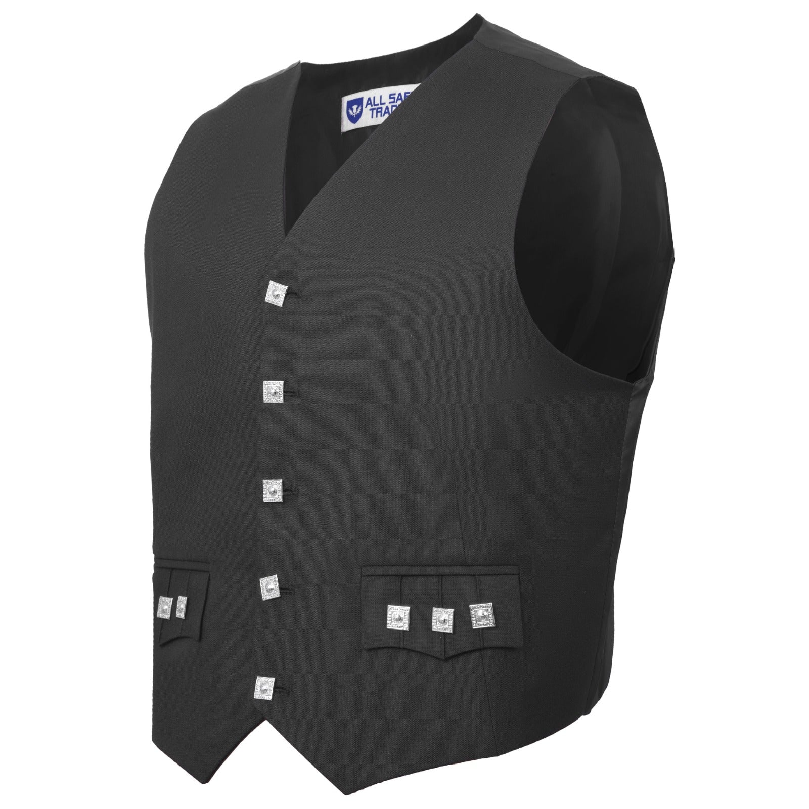 Scottish Argyle 5 Buttons Kilt Flaps Waistcoat/Vest