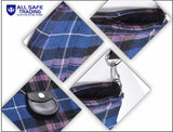 Traditional Scottish Women Tartan Bag Pleated Crossbody Purse - Adjustable Straps, Zip Closure Pride of Scotland Tartan