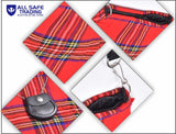 Traditional Scottish Women Tartan Bag Pleated Crossbody Purse - Adjustable Straps, Zip Closure Royal Stewart Tartan