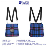 Traditional Scottish Women Tartan Bag Pleated Crossbody Purse - Adjustable Straps, Zip Closure Elliot Modern Tartan