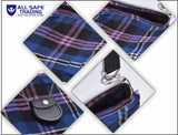 Traditional Scottish Women Tartan Bag Pleated Crossbody Purse - Adjustable Straps, Zip Closure Scottish Heritage Tartan