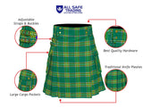 Scottish Men's Modern Irish Heritage 16oz Tartan Pockets Utility Kilt, Cargo Kilt