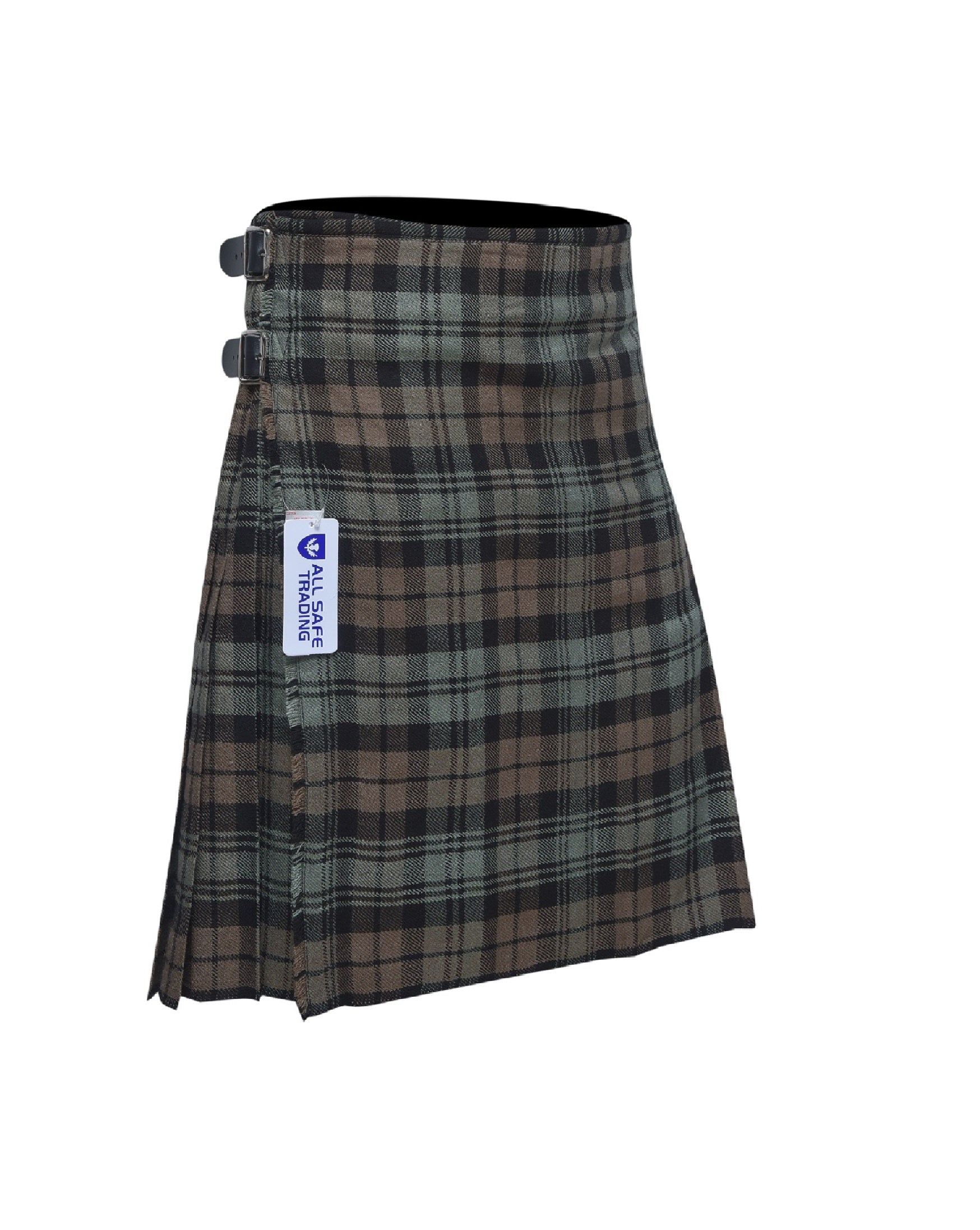 Scottish Traditional Tartan Kilt for Kids, Boys and Girls Toddler Kilts with Ease of Size - Black Watch Weathered Tartan